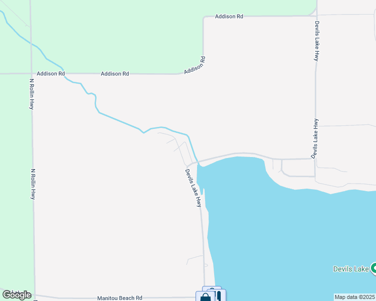 map of restaurants, bars, coffee shops, grocery stores, and more near Devils Lake Estates in Manitou Beach-Devils Lake