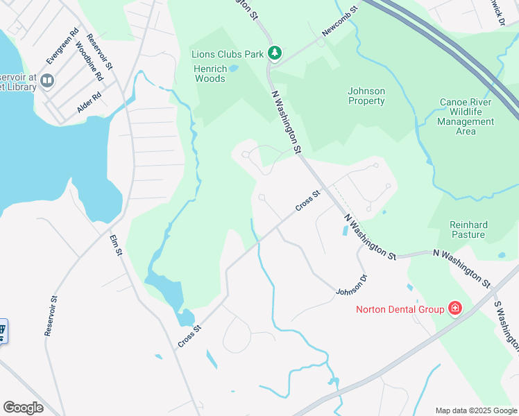map of restaurants, bars, coffee shops, grocery stores, and more near 4 Eisnor Drive in Norton