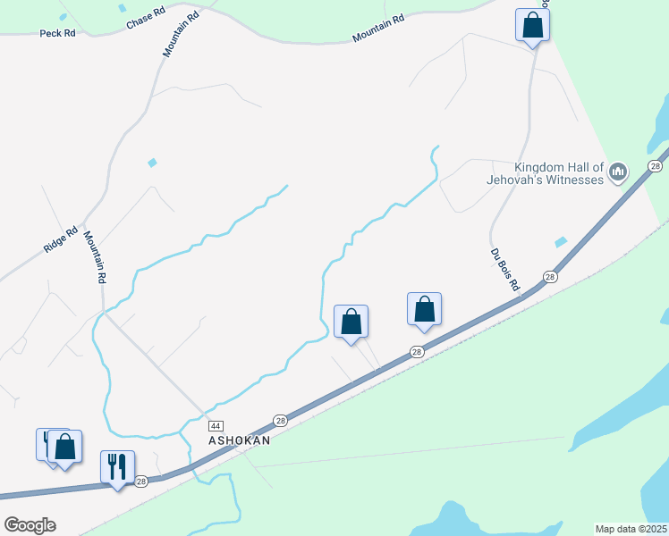 map of restaurants, bars, coffee shops, grocery stores, and more near 2904 New York 28 in Shokan