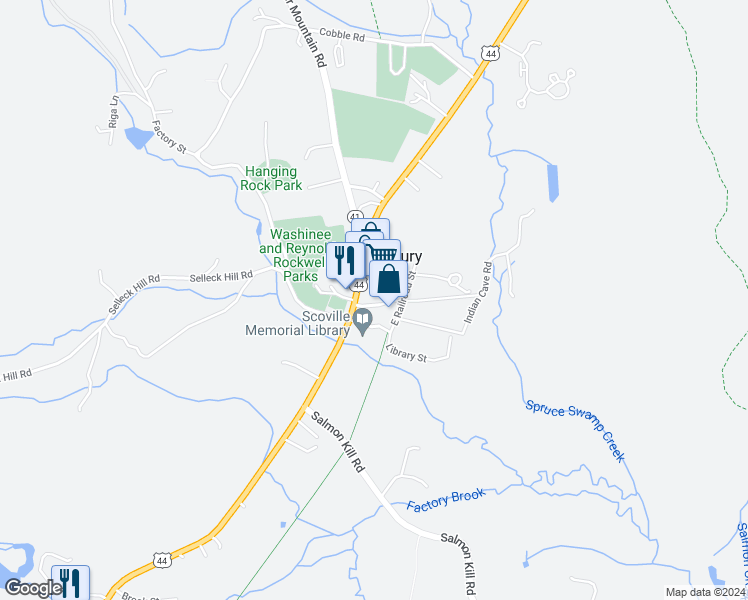 map of restaurants, bars, coffee shops, grocery stores, and more near 10 Academy Street in Salisbury