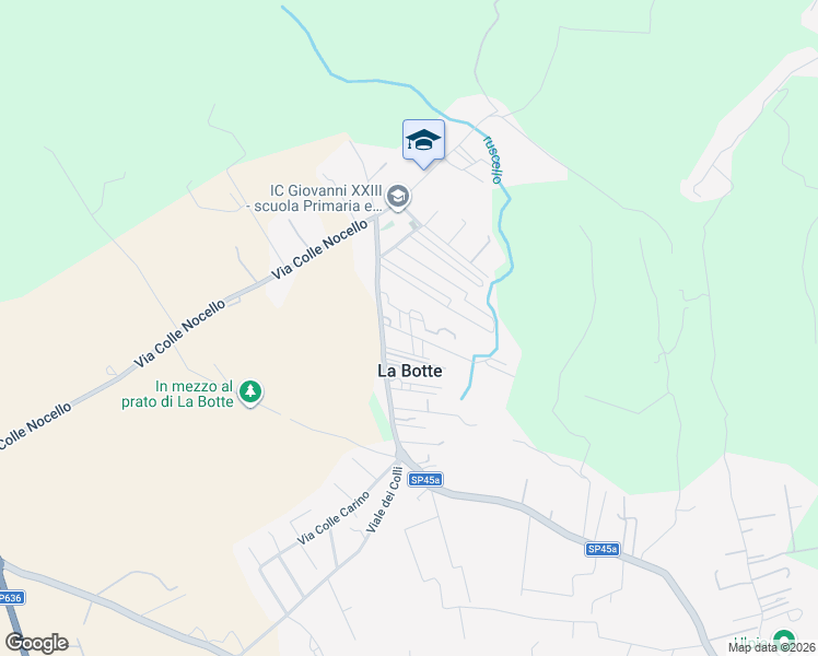 map of restaurants, bars, coffee shops, grocery stores, and more near 37 Via Colle del sole in La Botte