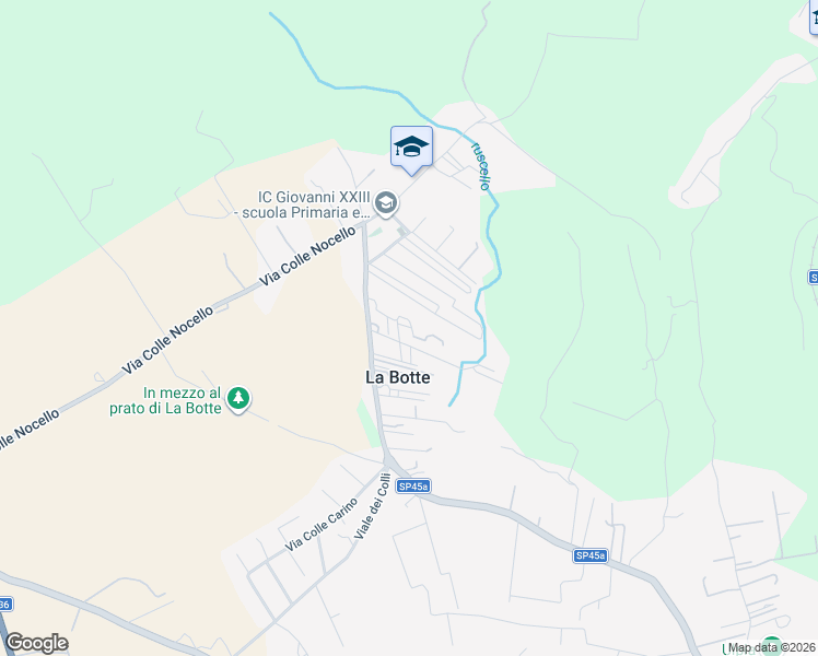 map of restaurants, bars, coffee shops, grocery stores, and more near 37 Via Colle del sole in La Botte