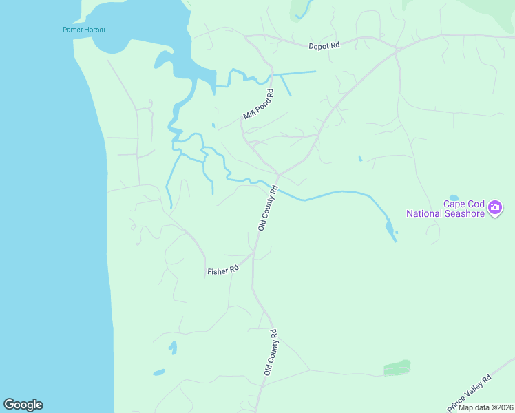 map of restaurants, bars, coffee shops, grocery stores, and more near 47 Old County Road in Wellfleet