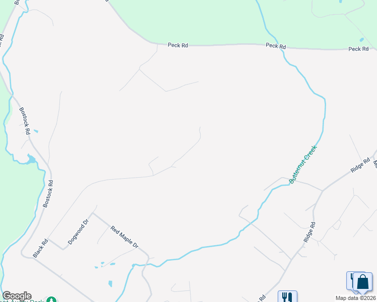 map of restaurants, bars, coffee shops, grocery stores, and more near 258-260 Black Road in Shokan