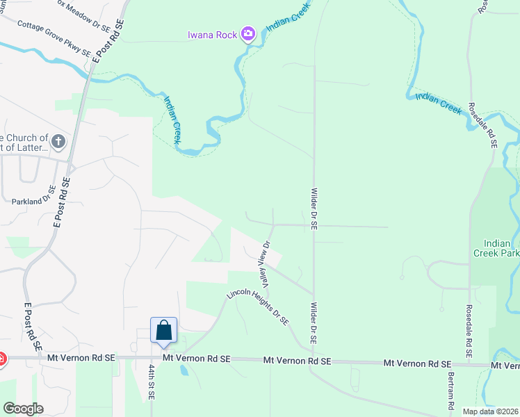 map of restaurants, bars, coffee shops, grocery stores, and more near 4702-4798 Korff Road Southeast in Cedar Rapids