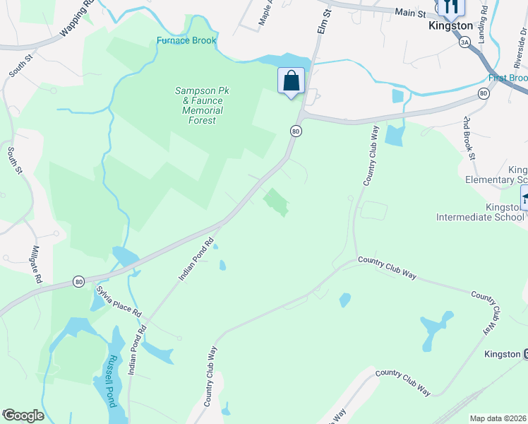 map of restaurants, bars, coffee shops, grocery stores, and more near 140 Elm Street in Kingston