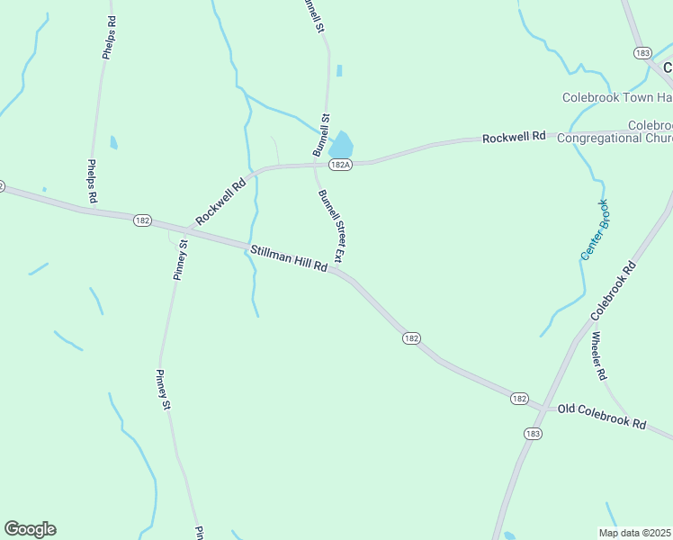 map of restaurants, bars, coffee shops, grocery stores, and more near 17 Bunnell Street Extention in Colebrook