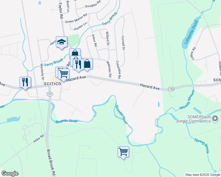 map of restaurants, bars, coffee shops, grocery stores, and more near 4 Webster Road in Enfield