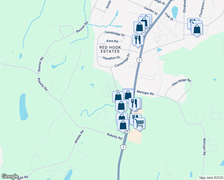 map of restaurants, bars, coffee shops, grocery stores, and more near 8 Schuyler Drive in Red Hook