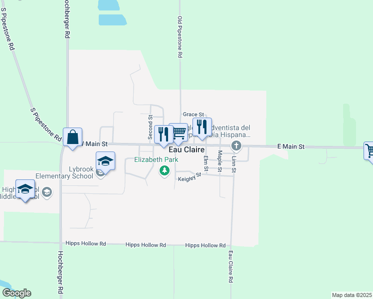 map of restaurants, bars, coffee shops, grocery stores, and more near in Eau Claire