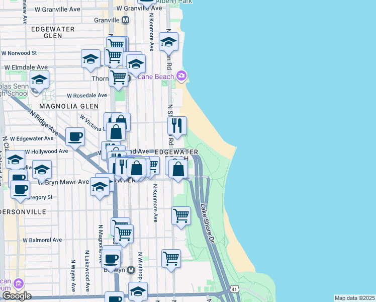 map of restaurants, bars, coffee shops, grocery stores, and more near 911 North Lake Shore Drive in Chicago