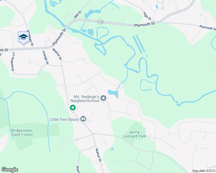 map of restaurants, bars, coffee shops, grocery stores, and more near 140 Hayward Place in Bridgewater