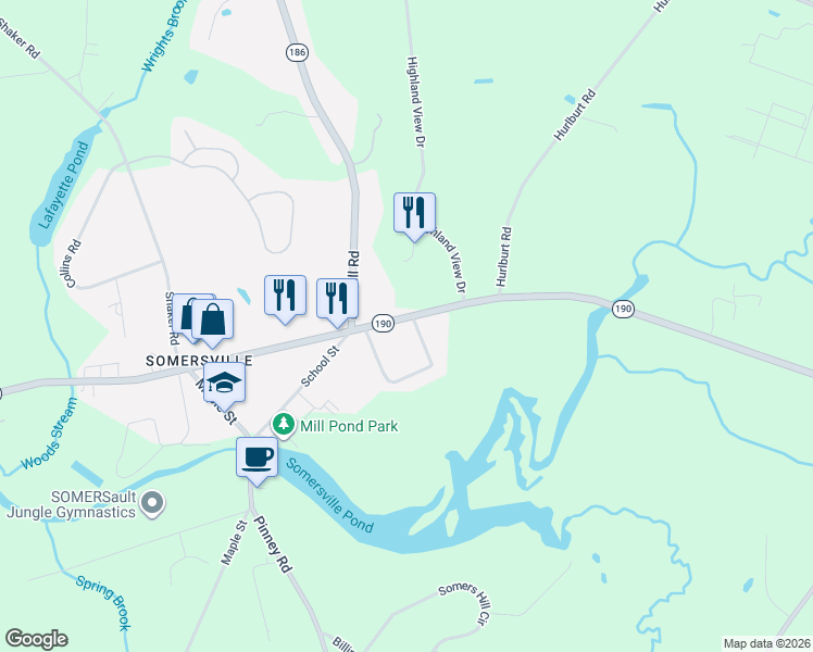 map of restaurants, bars, coffee shops, grocery stores, and more near 67 Goodwin Drive in Somers