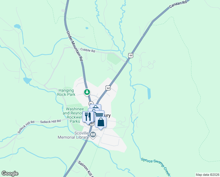 map of restaurants, bars, coffee shops, grocery stores, and more near 43 East Main Street in Salisbury