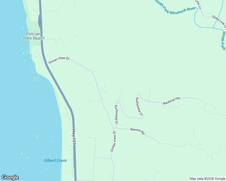 map of restaurants, bars, coffee shops, grocery stores, and more near 220-298 Surfsound Drive in Smith River