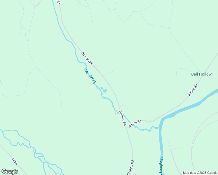 map of restaurants, bars, coffee shops, grocery stores, and more near Barnum Road in Eldred