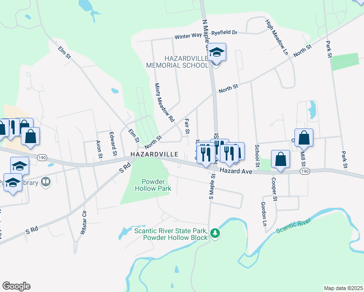map of restaurants, bars, coffee shops, grocery stores, and more near 9 Grand Street in Enfield