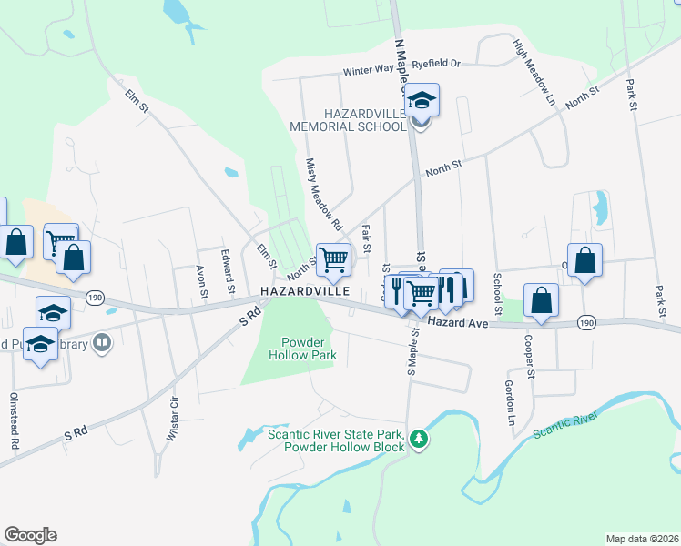 map of restaurants, bars, coffee shops, grocery stores, and more near 9 Grand Street in Enfield