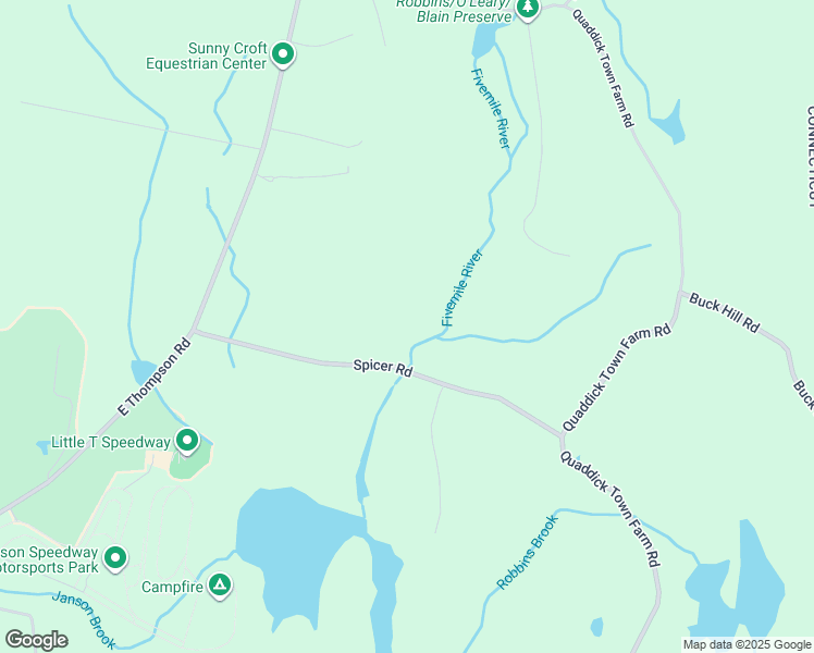 map of restaurants, bars, coffee shops, grocery stores, and more near 100 Spicer Road in Thompson