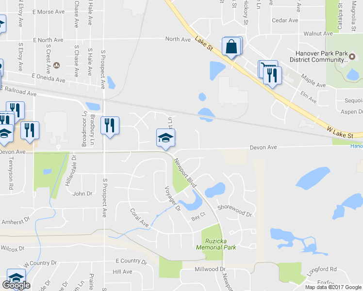 map of restaurants, bars, coffee shops, grocery stores, and more near 753 Candleridge Court in Bartlett