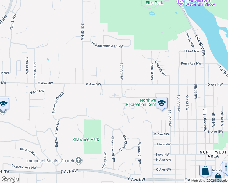 map of restaurants, bars, coffee shops, grocery stores, and more near 1650 Koehler Drive Northwest in Cedar Rapids