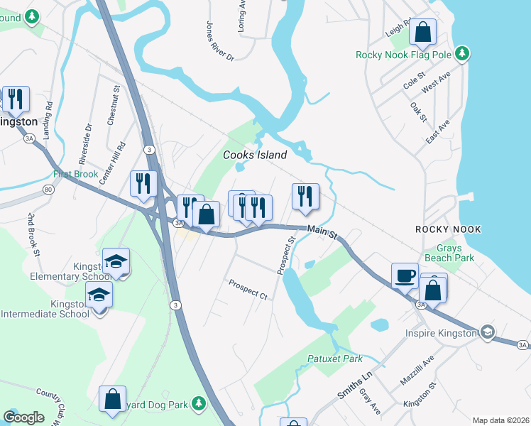 map of restaurants, bars, coffee shops, grocery stores, and more near 9 May Avenue in Kingston
