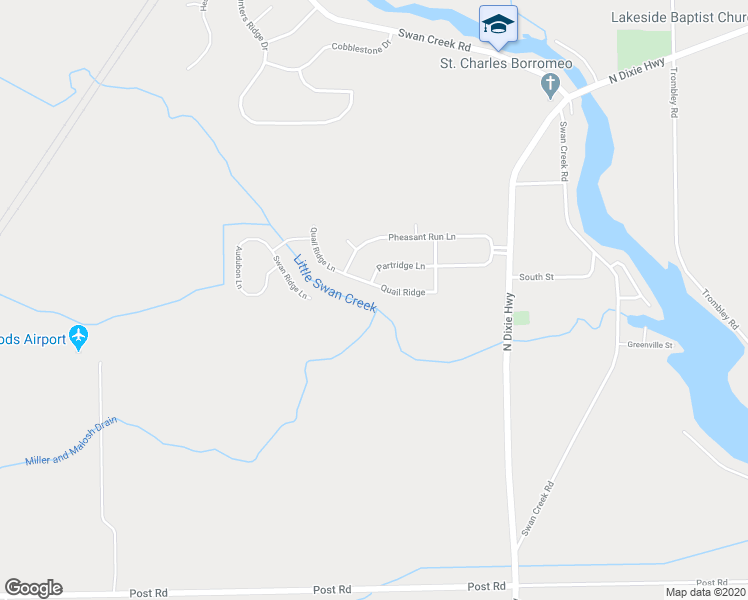 map of restaurants, bars, coffee shops, grocery stores, and more near 4386 Quail Ridge Lane in Charter Township of Berlin