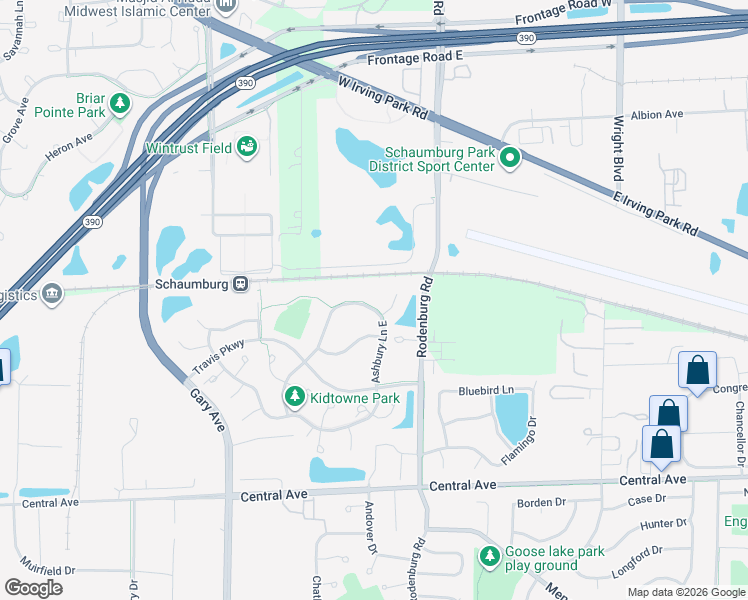 map of restaurants, bars, coffee shops, grocery stores, and more near 283 Regal Court in Roselle