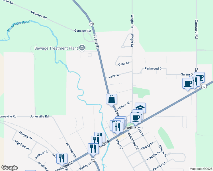 Evans Street, Jonesville MI Walk Score