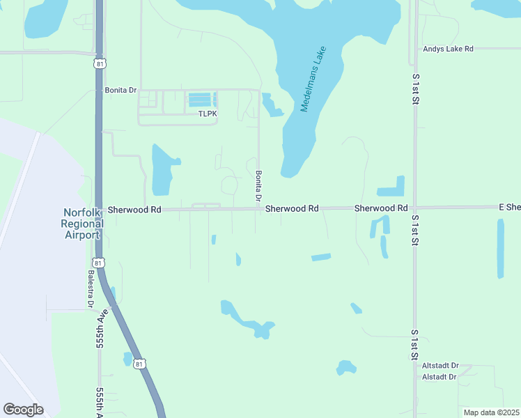 map of restaurants, bars, coffee shops, grocery stores, and more near 605 Sherwood Road in Norfolk