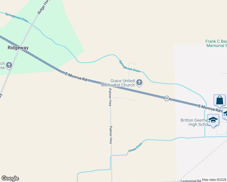 map of restaurants, bars, coffee shops, grocery stores, and more near 9074 Kings Court Highway in Britton