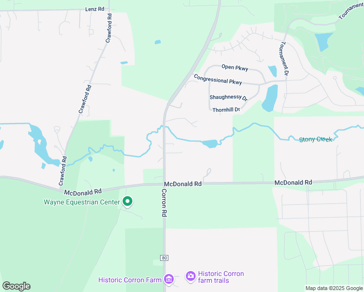 map of restaurants, bars, coffee shops, grocery stores, and more near 8N345 Corron Road in Elgin