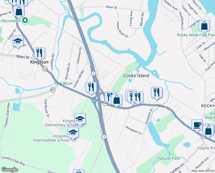 map of restaurants, bars, coffee shops, grocery stores, and more near 11 Bradford Avenue in Kingston