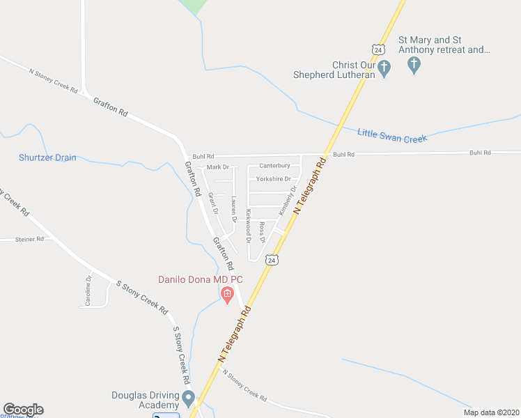 map of restaurants, bars, coffee shops, grocery stores, and more near 326 Kensington Drive in Monroe County