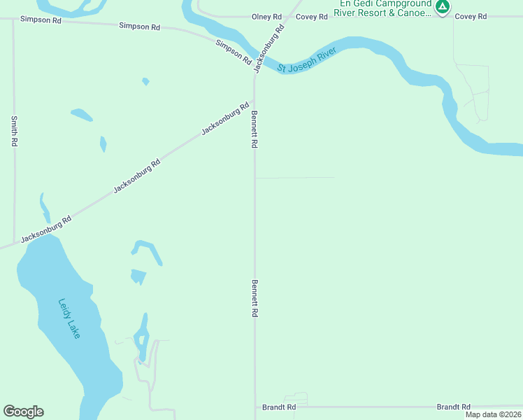 map of restaurants, bars, coffee shops, grocery stores, and more near 55637 Bennett Road in Leonidas