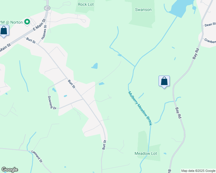 map of restaurants, bars, coffee shops, grocery stores, and more near 7 Fairlee Lane in Norton