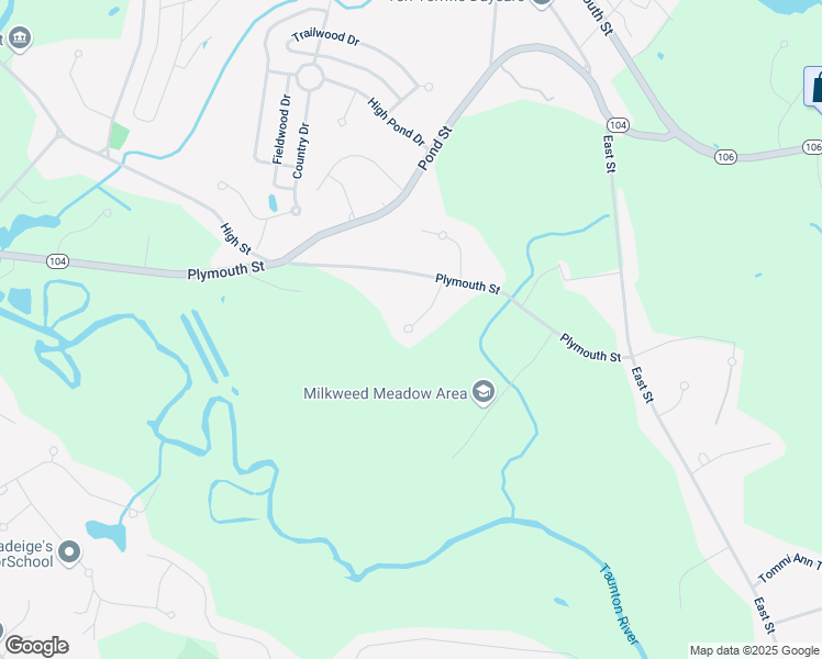 map of restaurants, bars, coffee shops, grocery stores, and more near 40 Easy Street in Bridgewater