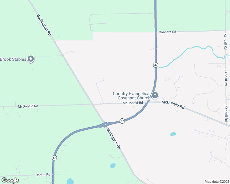 map of restaurants, bars, coffee shops, grocery stores, and more near 43W762 McDonald Road in Elgin