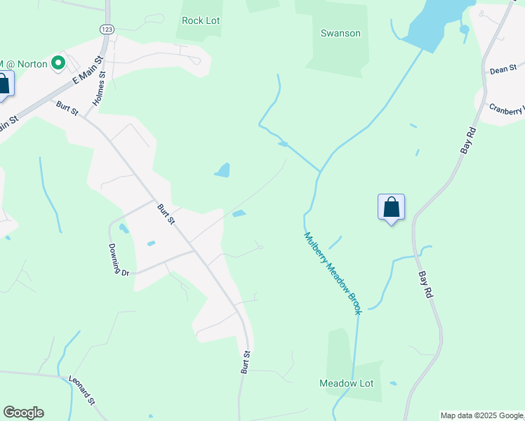 map of restaurants, bars, coffee shops, grocery stores, and more near 7 Fairlee Lane in Norton