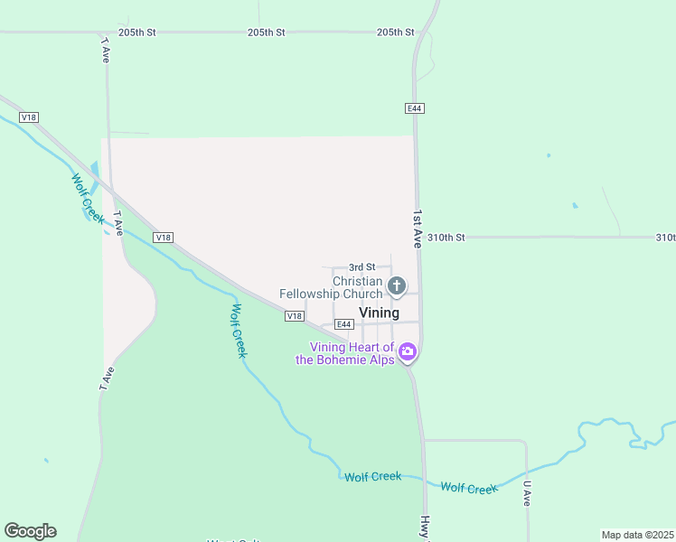 map of restaurants, bars, coffee shops, grocery stores, and more near in Vining