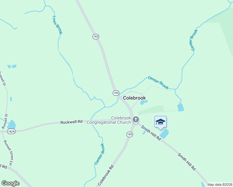 map of restaurants, bars, coffee shops, grocery stores, and more near 650 Colebrook Road in Colebrook