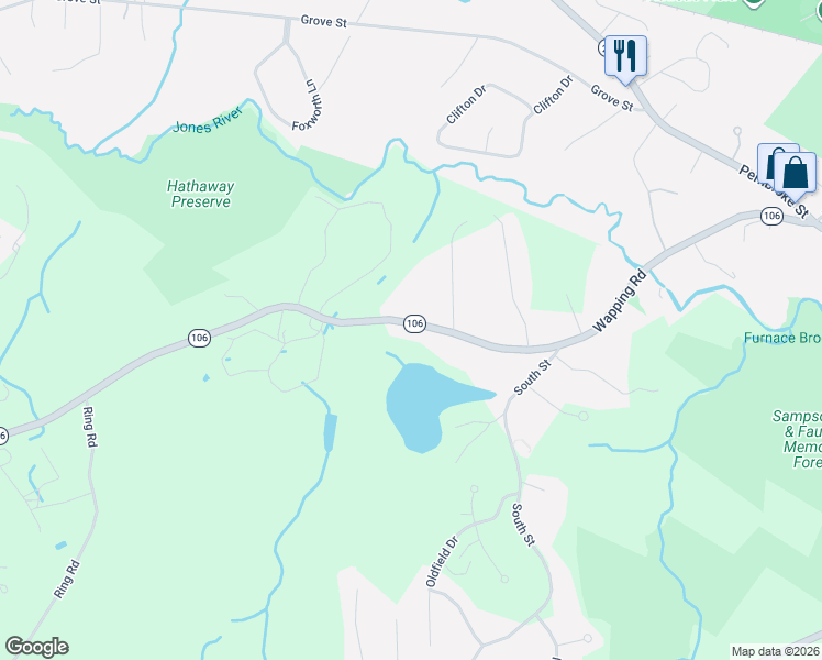 map of restaurants, bars, coffee shops, grocery stores, and more near 69 Wapping Road in Kingston