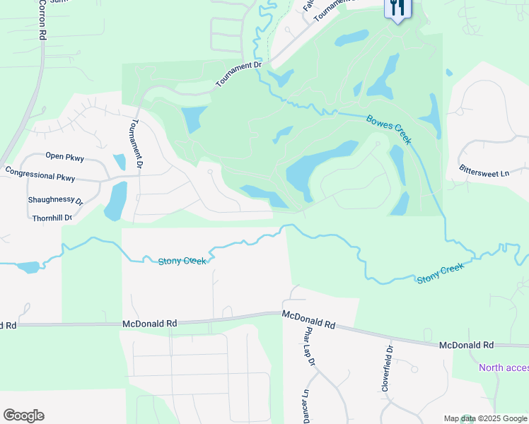 map of restaurants, bars, coffee shops, grocery stores, and more near 3578 Doral Drive in Elgin