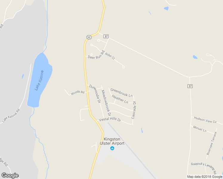 map of restaurants, bars, coffee shops, grocery stores, and more near 9 Greenbrook Lane in Kingston
