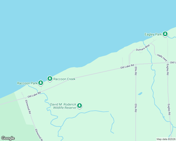 map of restaurants, bars, coffee shops, grocery stores, and more near 13724 Old Lake Rd in Erie