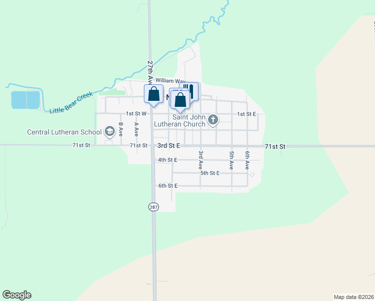 map of restaurants, bars, coffee shops, grocery stores, and more near 260-298 3rd Street East in Newhall