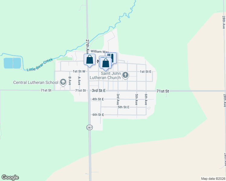 map of restaurants, bars, coffee shops, grocery stores, and more near 260 3rd Street East in Newhall