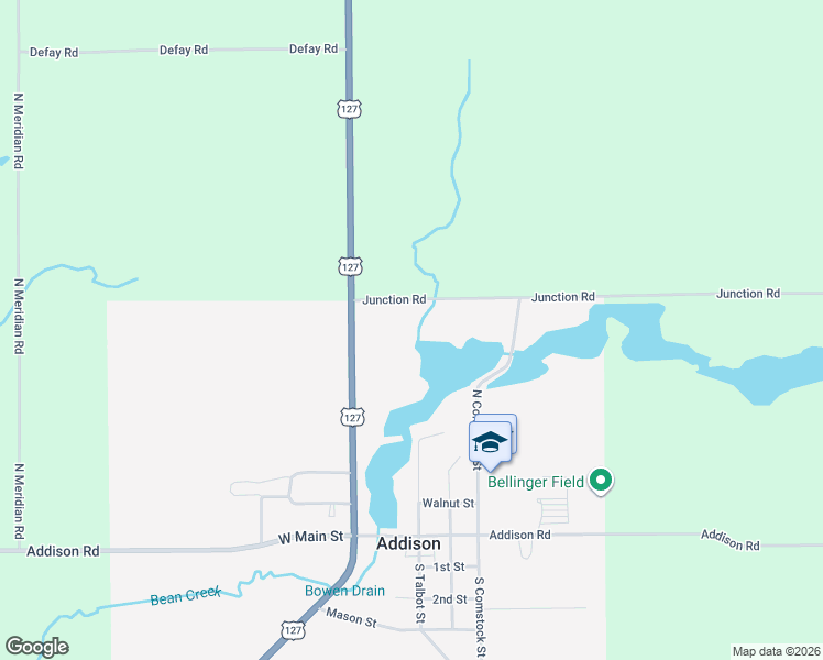 map of restaurants, bars, coffee shops, grocery stores, and more near 501 S Steer St in Addison