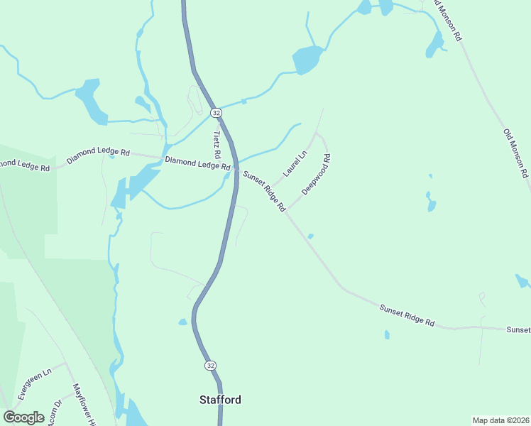 map of restaurants, bars, coffee shops, grocery stores, and more near 116 Sunset Ridge Road in Stafford