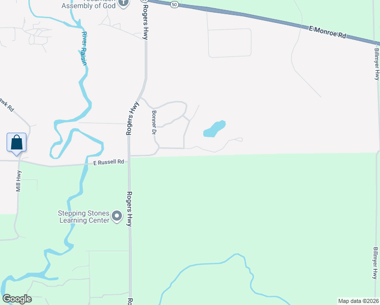 map of restaurants, bars, coffee shops, grocery stores, and more near 1056 Preservation Drive in Tecumseh